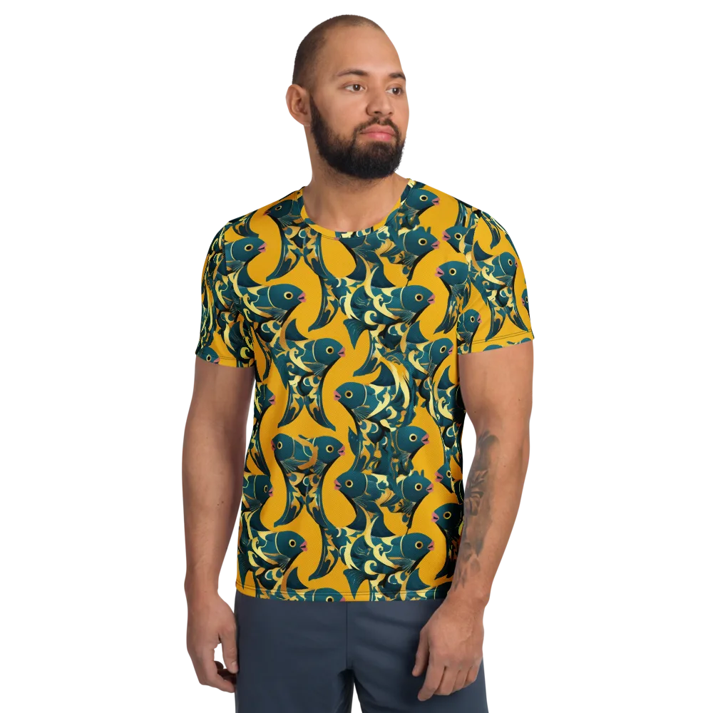 Canary Current on Men's Athletic T-Shirt — Front