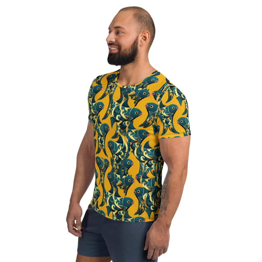 Canary Current on Men's Athletic T-Shirt — Left