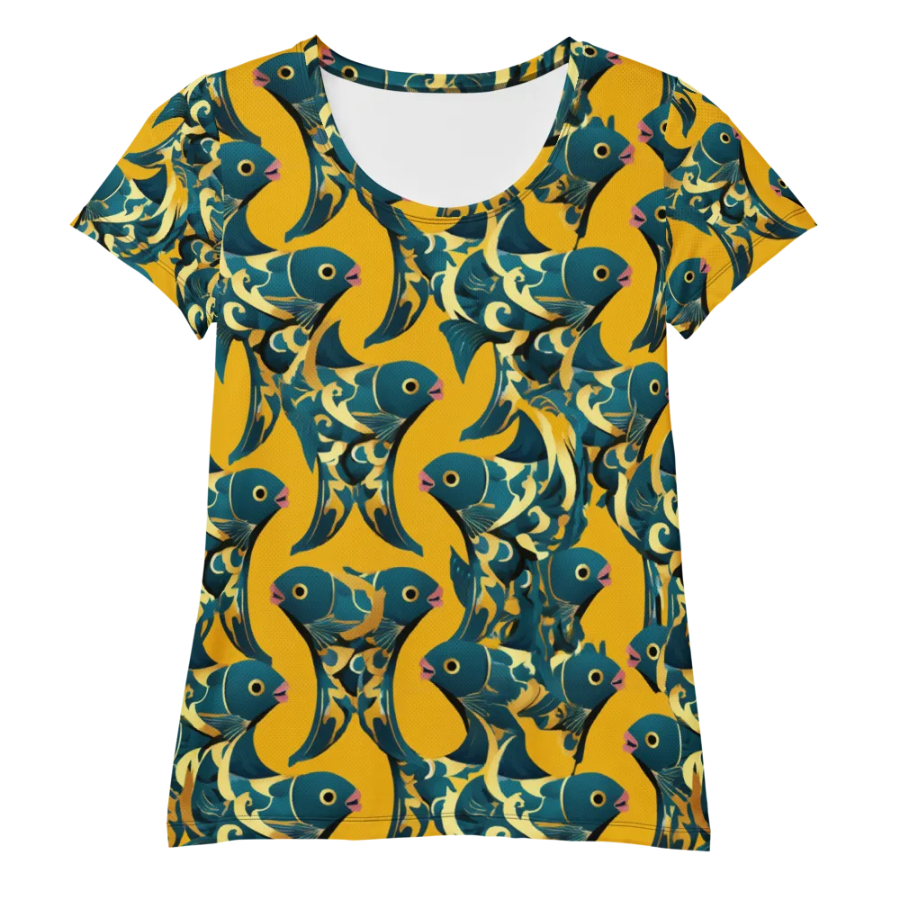 Canary Current on Women's Athletic T-Shirt — Front