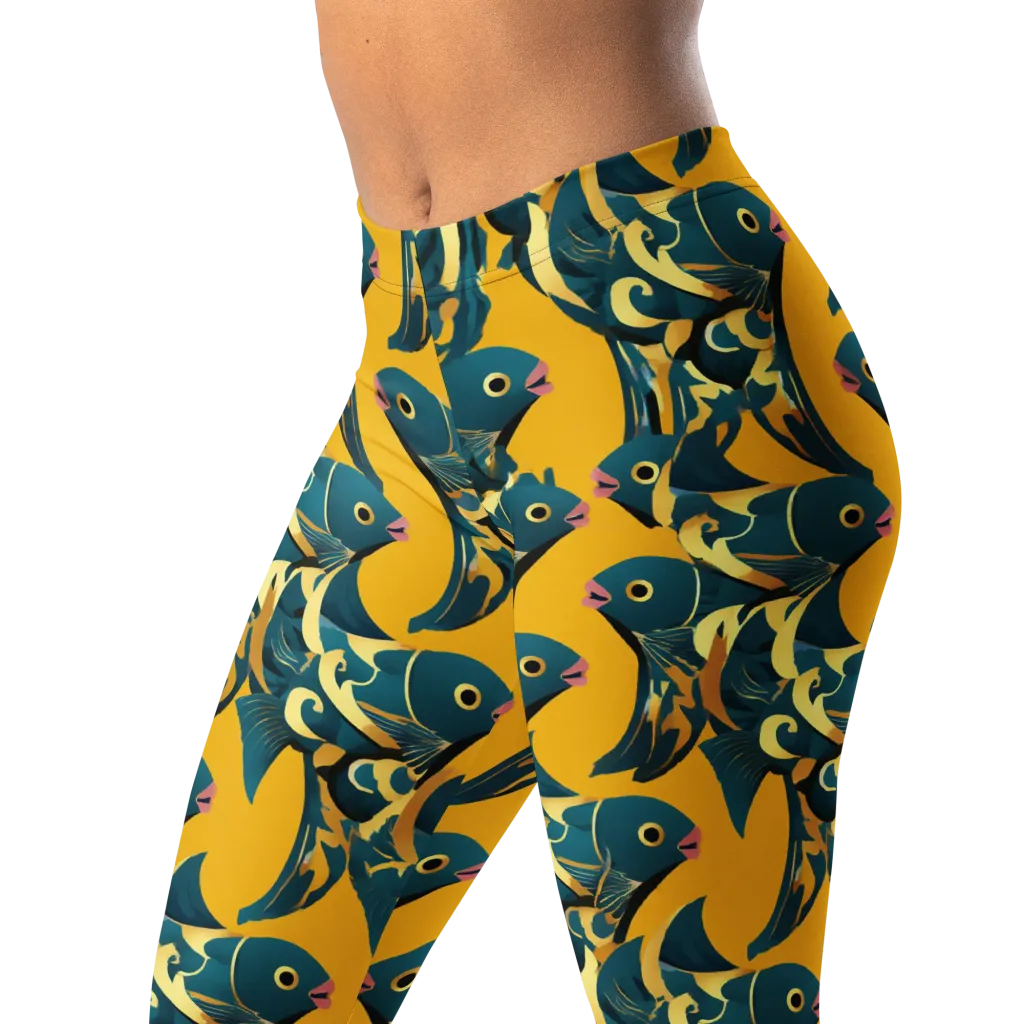 Canary Current on Leggings — Left Front