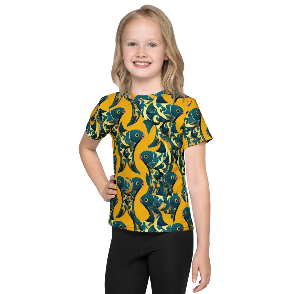 Canary Current on Kids Crew Neck T-Shirt — Front