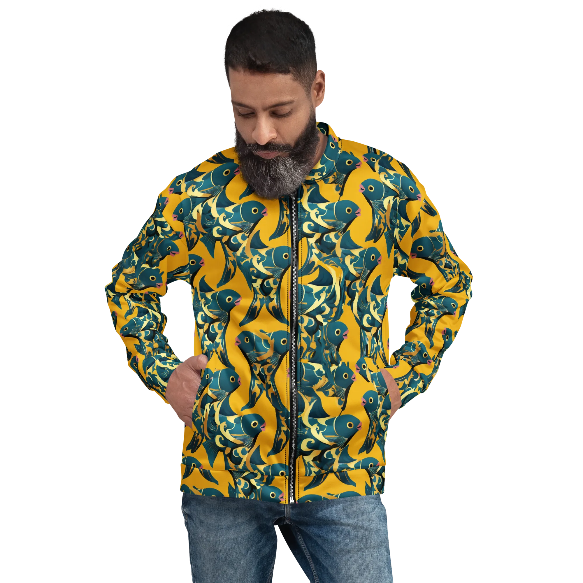 Canary Current on Bomber Jacket — Front