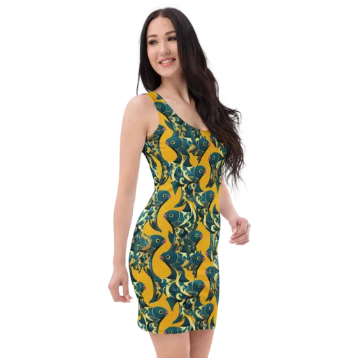 Canary Current on a Bodycon Dress