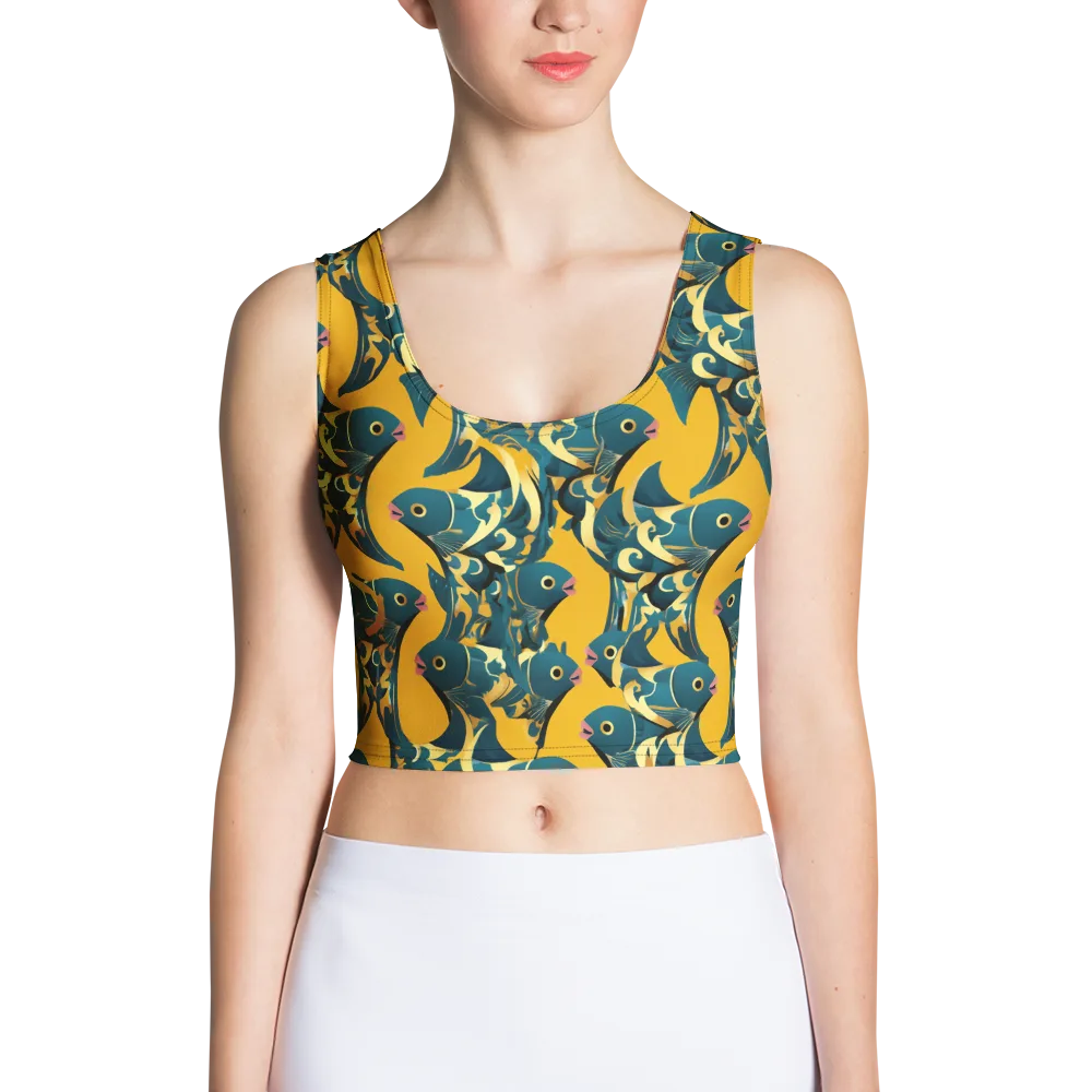 Canary Current on Crop Top — Front
