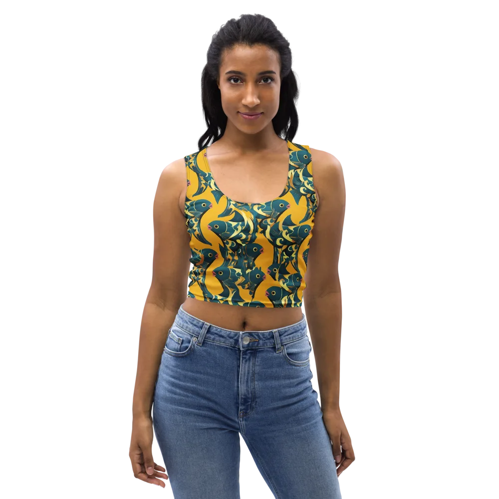 Canary Current on Crop Top — Front
