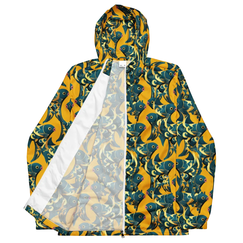 Canary Current on Men's Windbreaker — Front