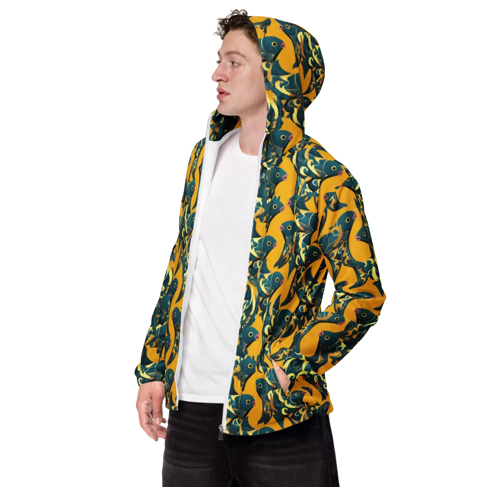 Canary Current on Men's Windbreaker — Left Front