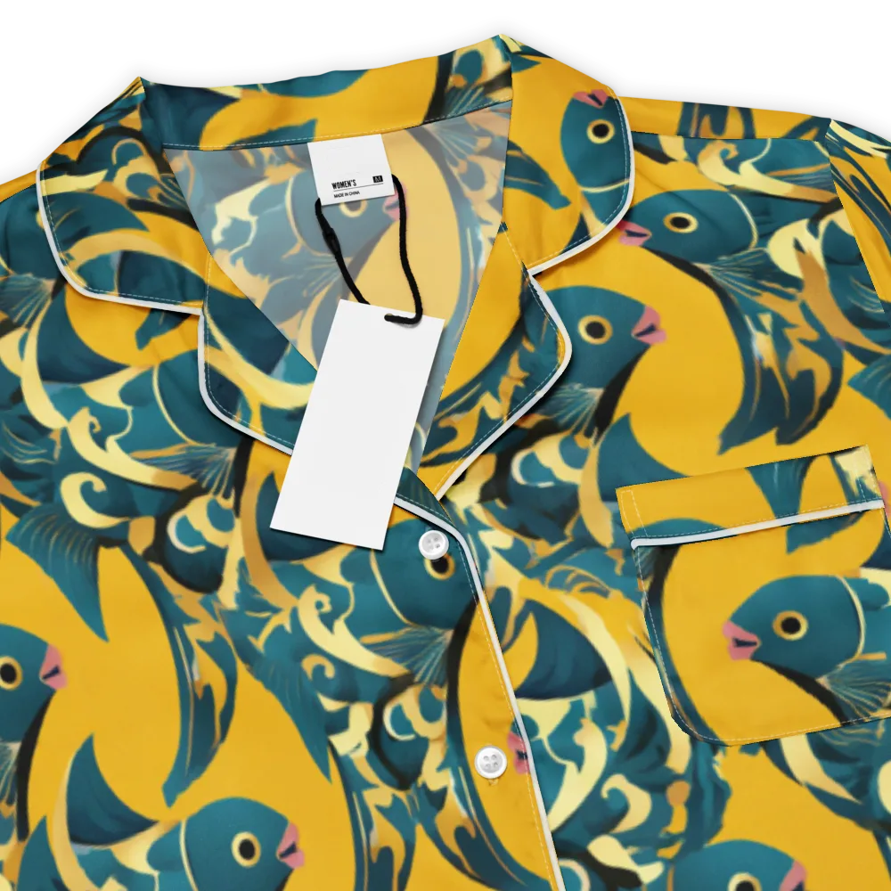 Canary Current on Women's Short Sleeve Pajama Top — Product details
