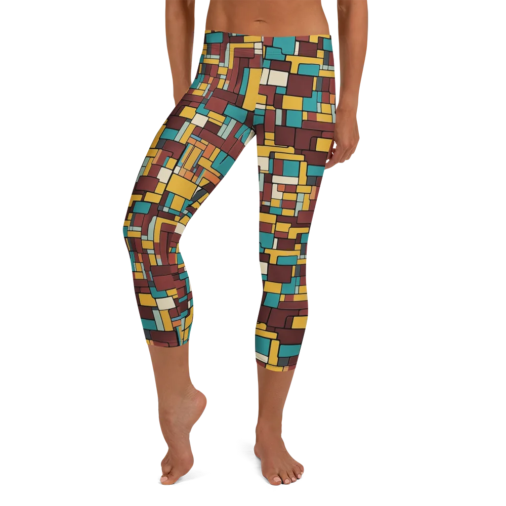 Bauhaus Block Party on Capri Leggings — Front