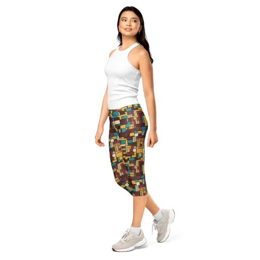 Bauhaus Block Party on a Capri Leggings