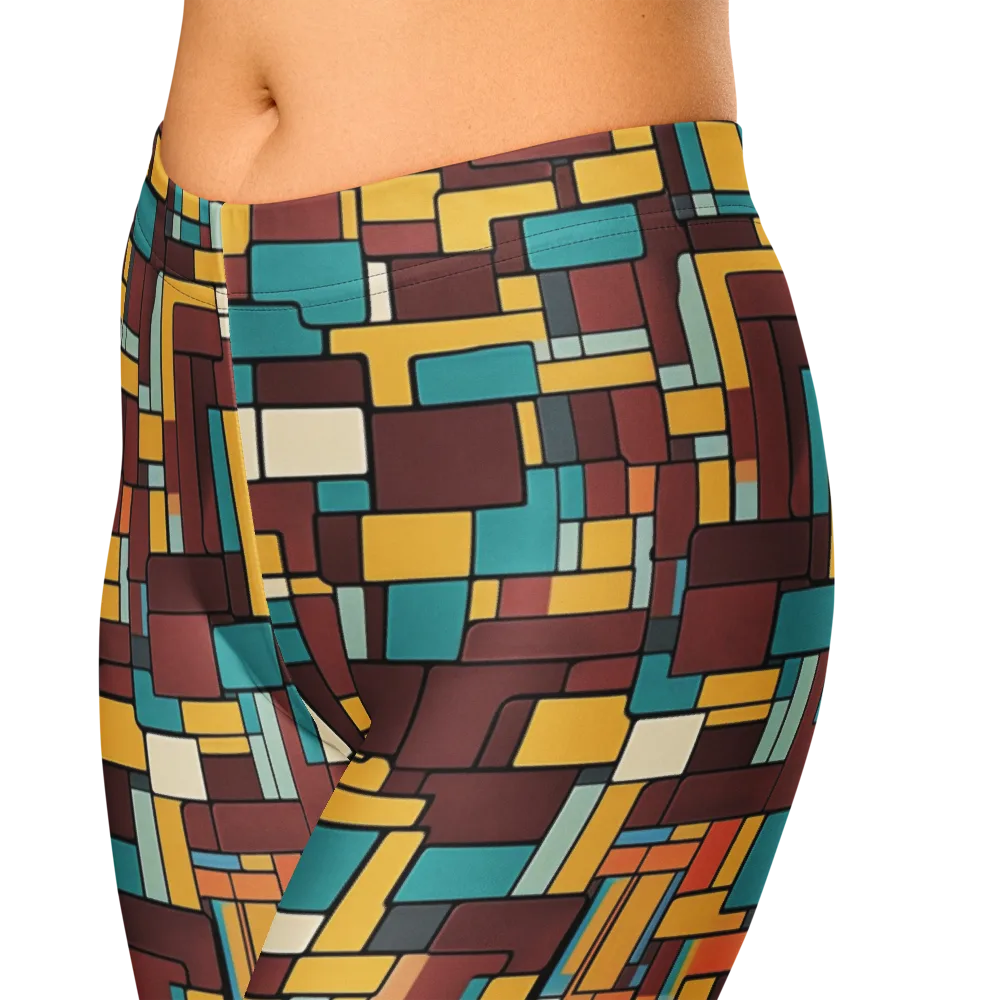 Bauhaus Block Party on Capri Leggings — Zoomed-in