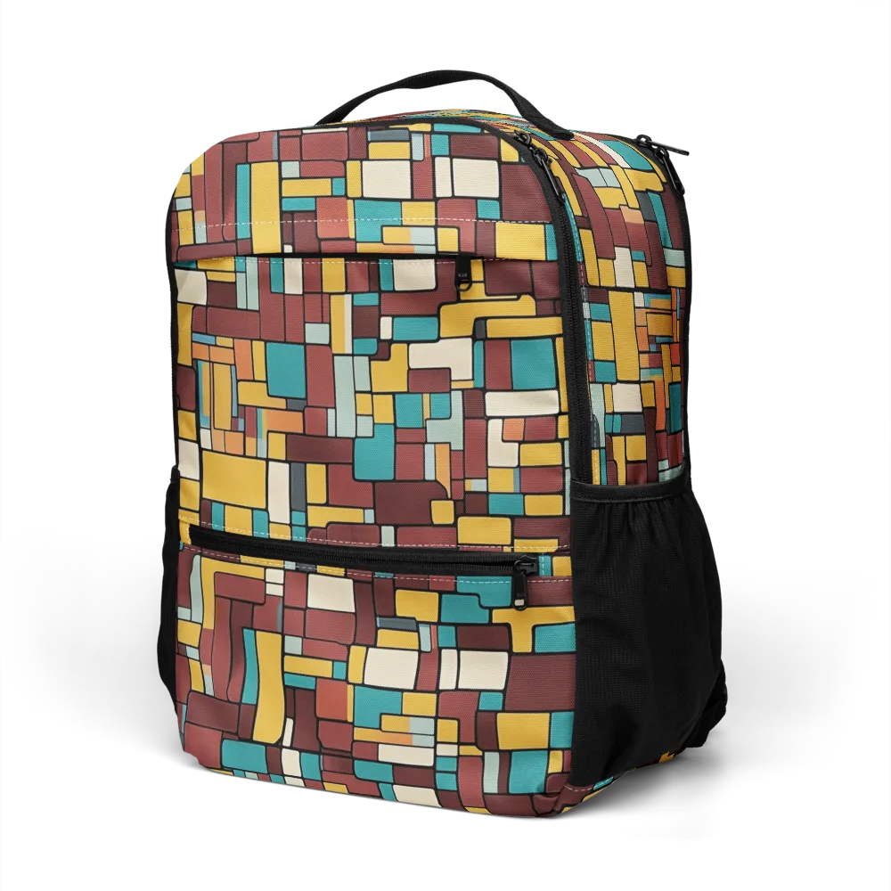 Bauhaus Block Party on Utility Backpack — Left Front