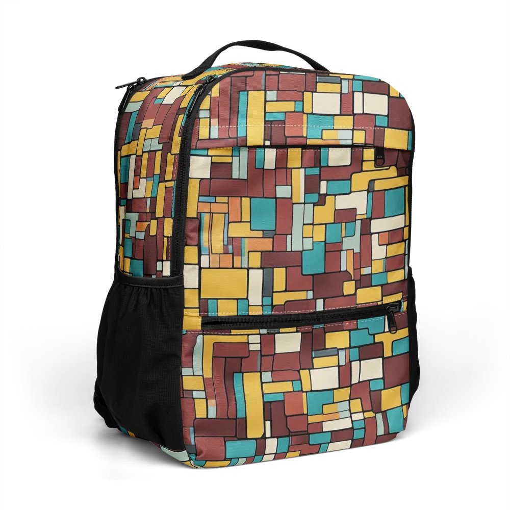Bauhaus Block Party on Utility Backpack — Right Front
