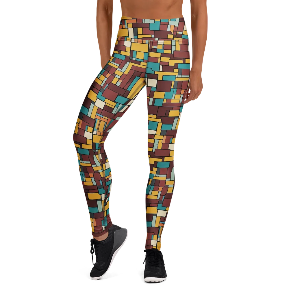 Bauhaus Block Party on Yoga Leggings — Front