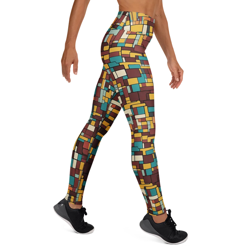 Bauhaus Block Party on Yoga Leggings — Right