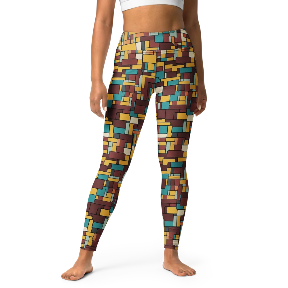 Bauhaus Block Party on Yoga Leggings — Front