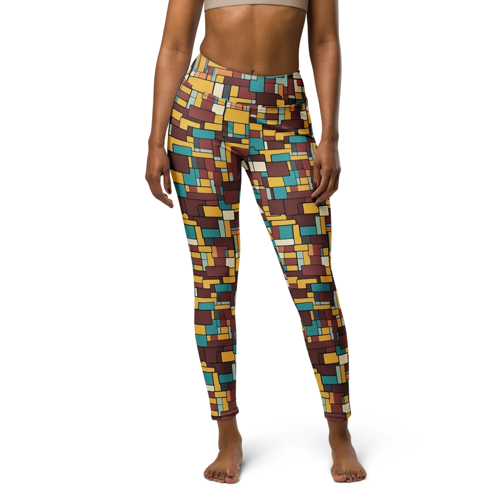Bauhaus Block Party on Yoga Leggings — Front