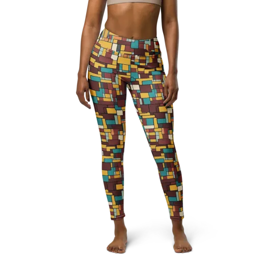 Bauhaus Block Party on a Yoga Leggings