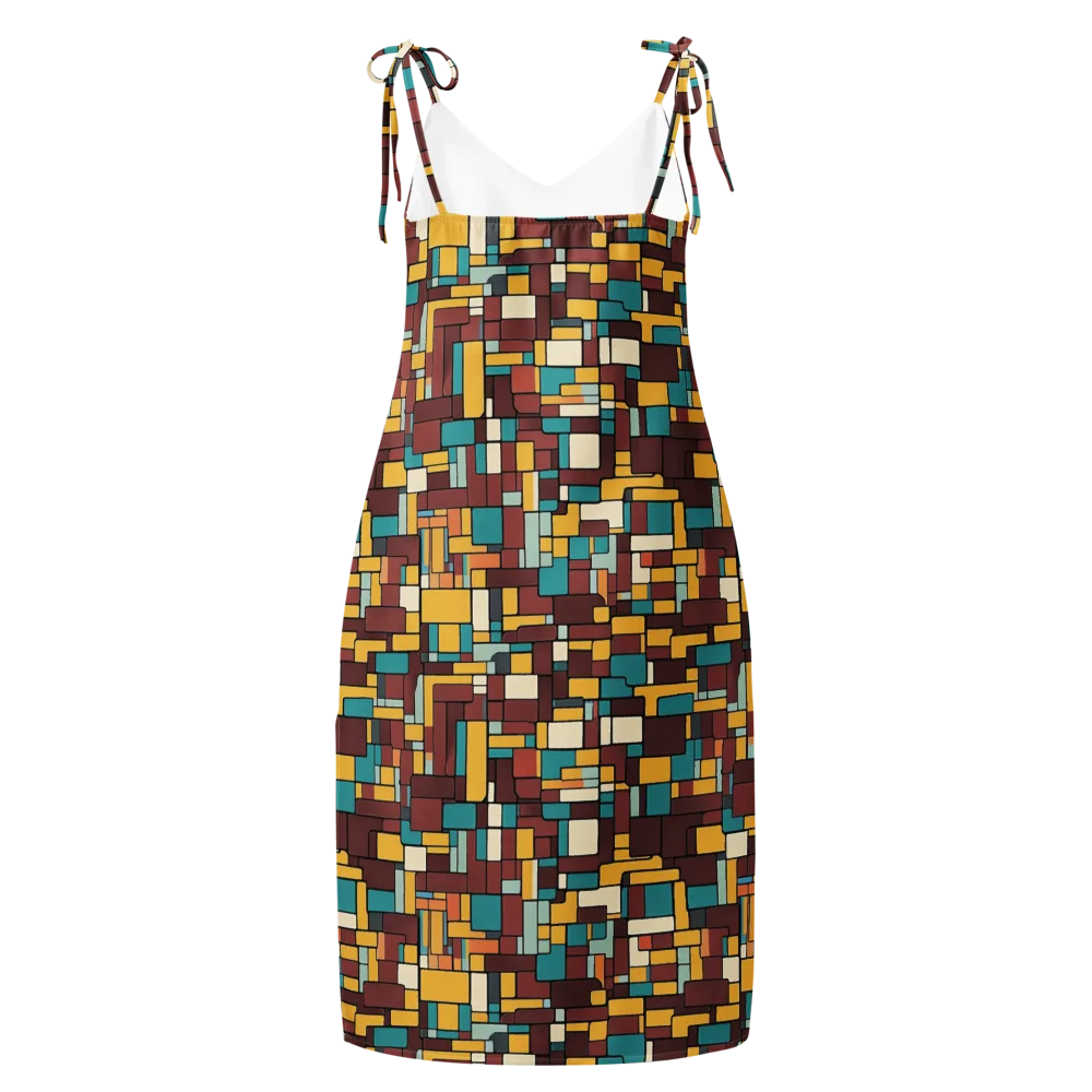 Bauhaus Block Party on Slip Dress — Back