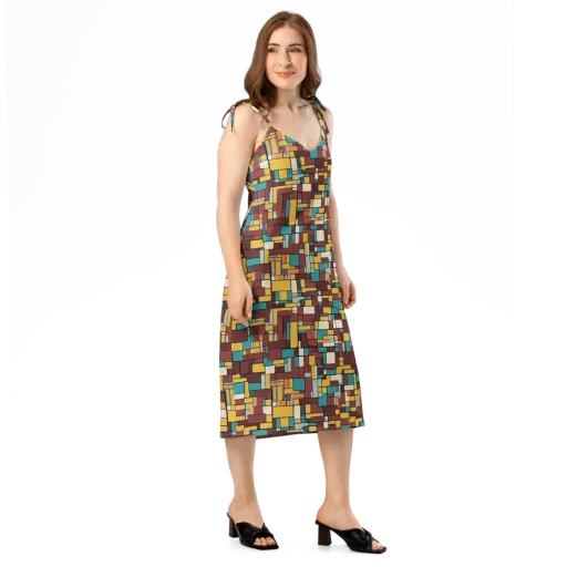 Bauhaus Block Party on a Slip Dress