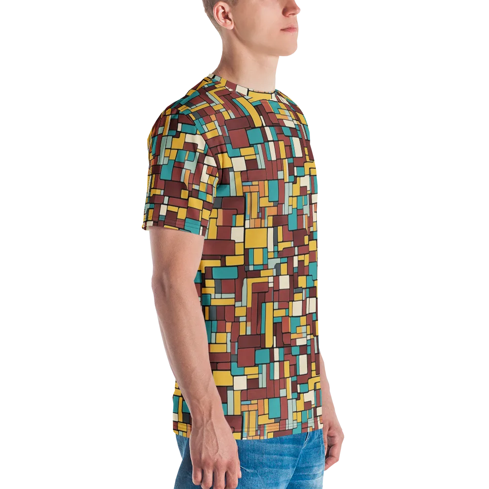 Bauhaus Block Party on Men's Crew Neck T-Shirt — Right