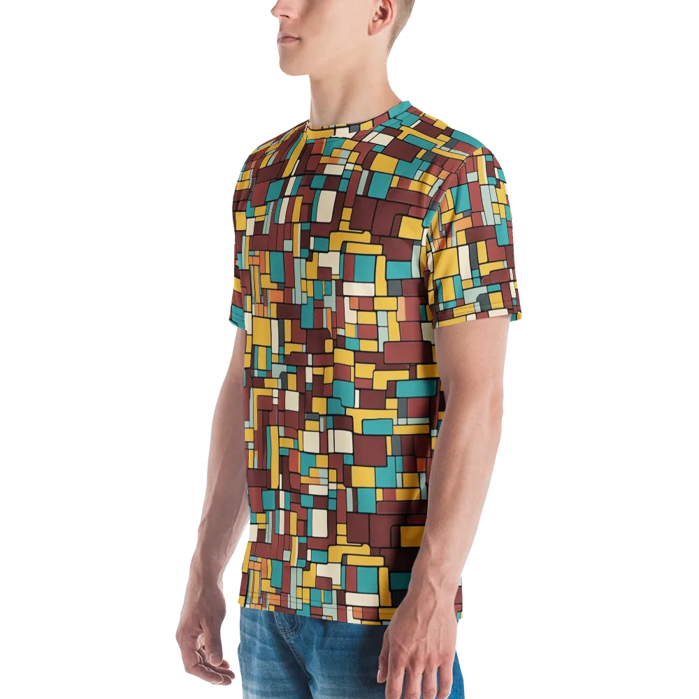 Bauhaus Block Party on Men's Crew Neck T-Shirt — Left