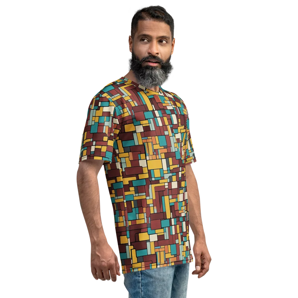 Bauhaus Block Party on Men's Crew Neck T-Shirt — Right