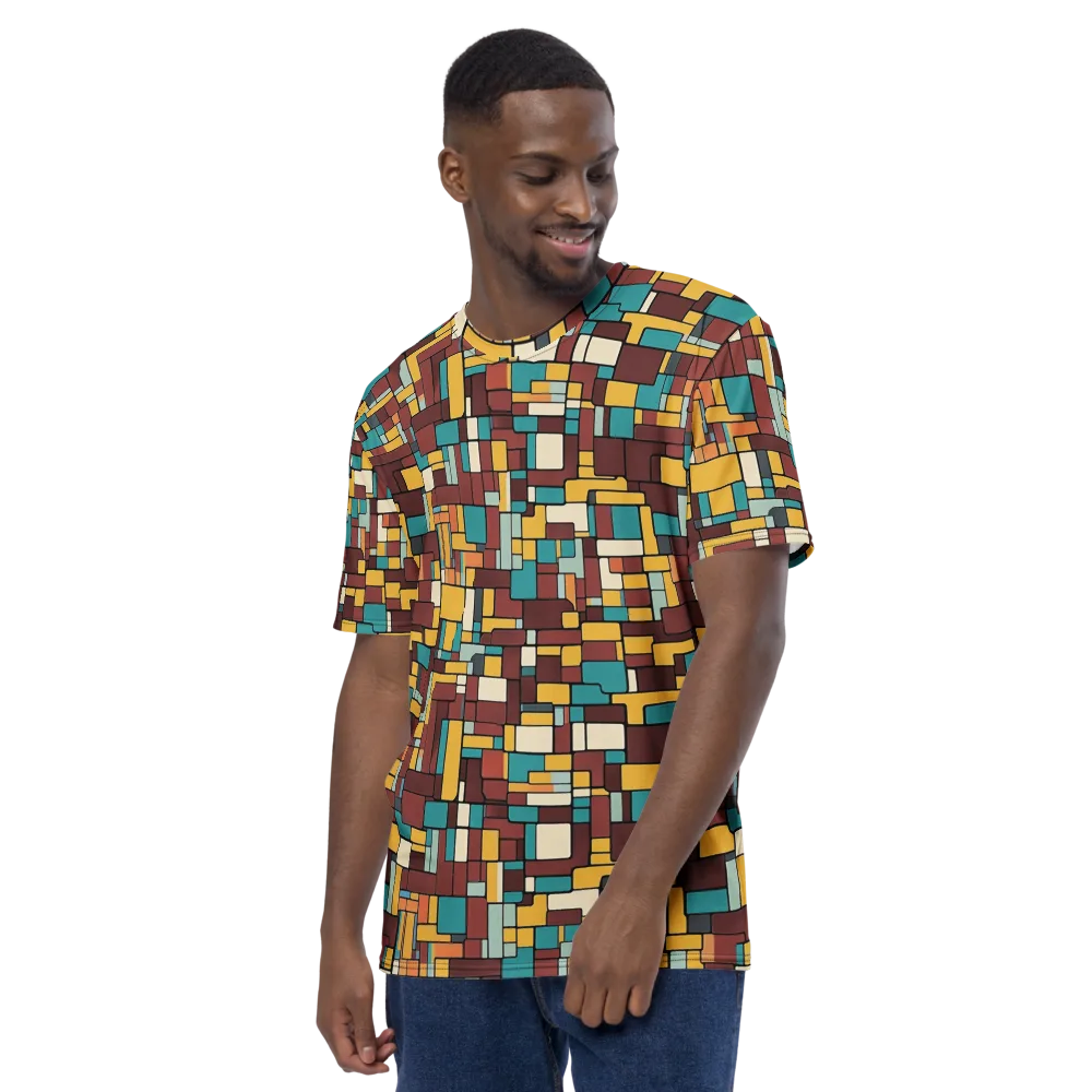 Bauhaus Block Party on Men's Crew Neck T-Shirt — Left