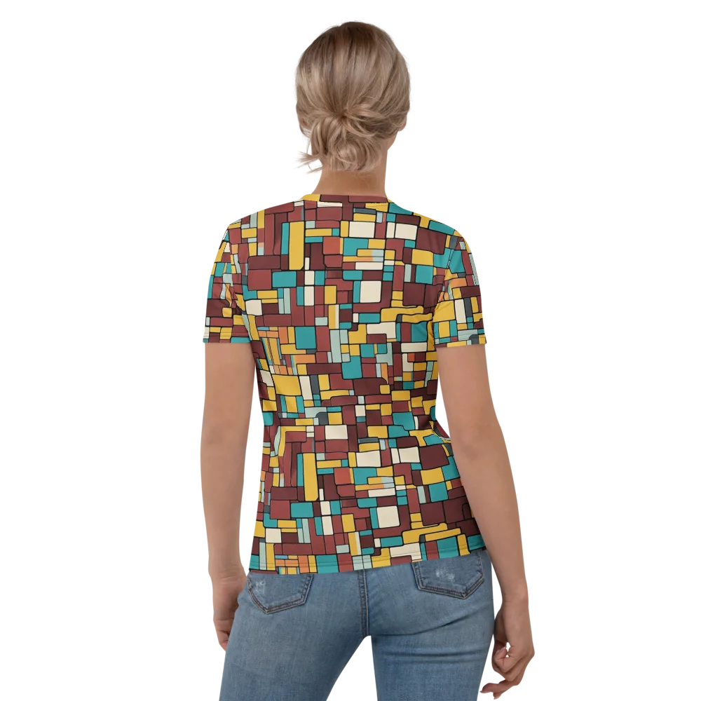 Bauhaus Block Party on Women's Crew Neck T-Shirt — Back