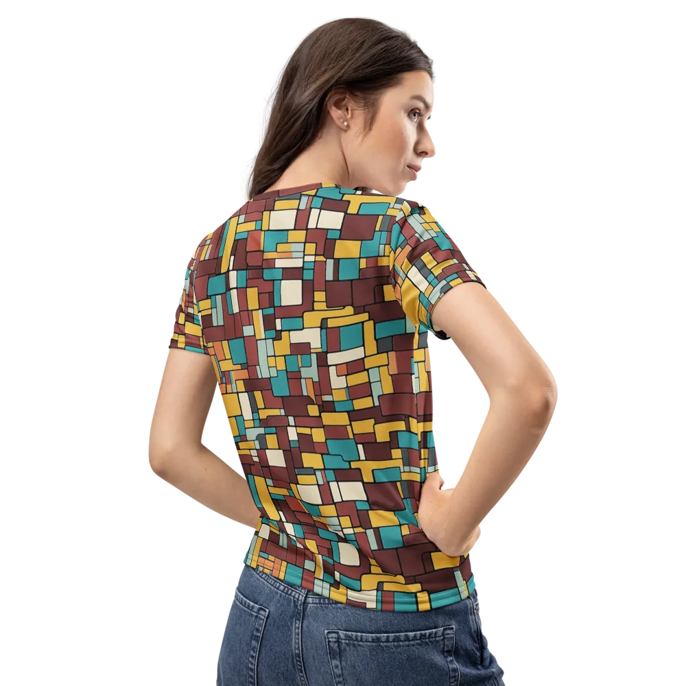Bauhaus Block Party on Women's Crew Neck T-Shirt — Back