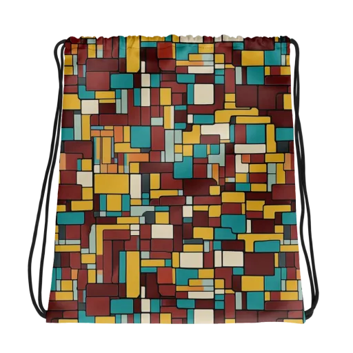 Bauhaus Block Party on a Drawstring Bag