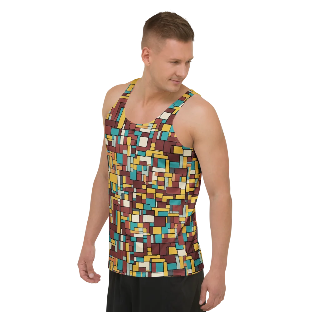 Bauhaus Block Party on Men's Tank Top — Left Front