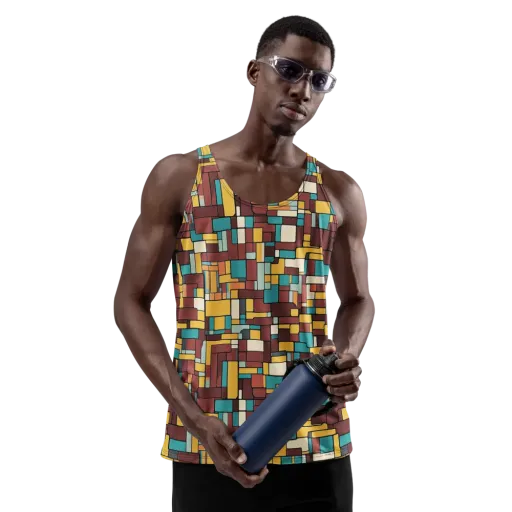 Bauhaus Block Party on a Men's Tank Top