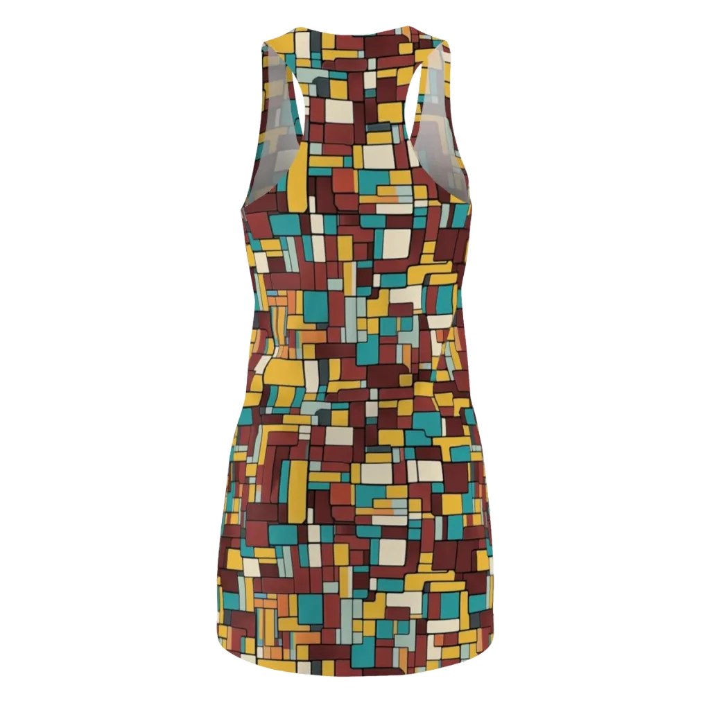 Bauhaus Block Party on Racerback Dress — Back