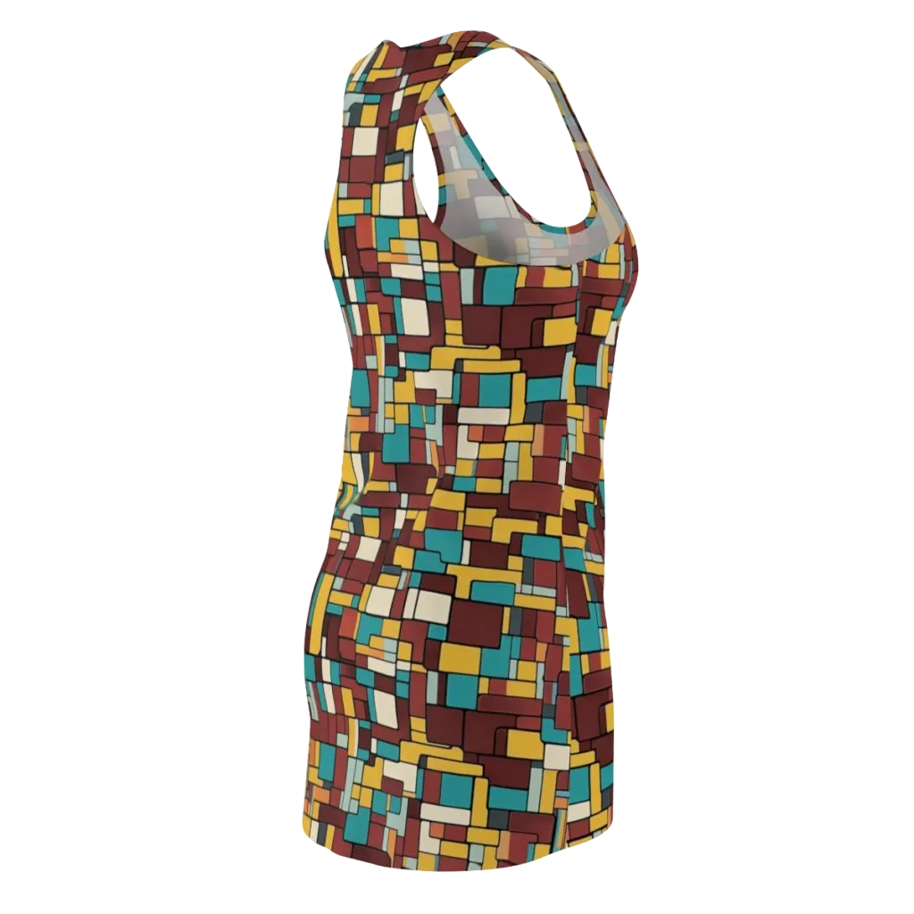 Bauhaus Block Party on Racerback Dress — Back Side