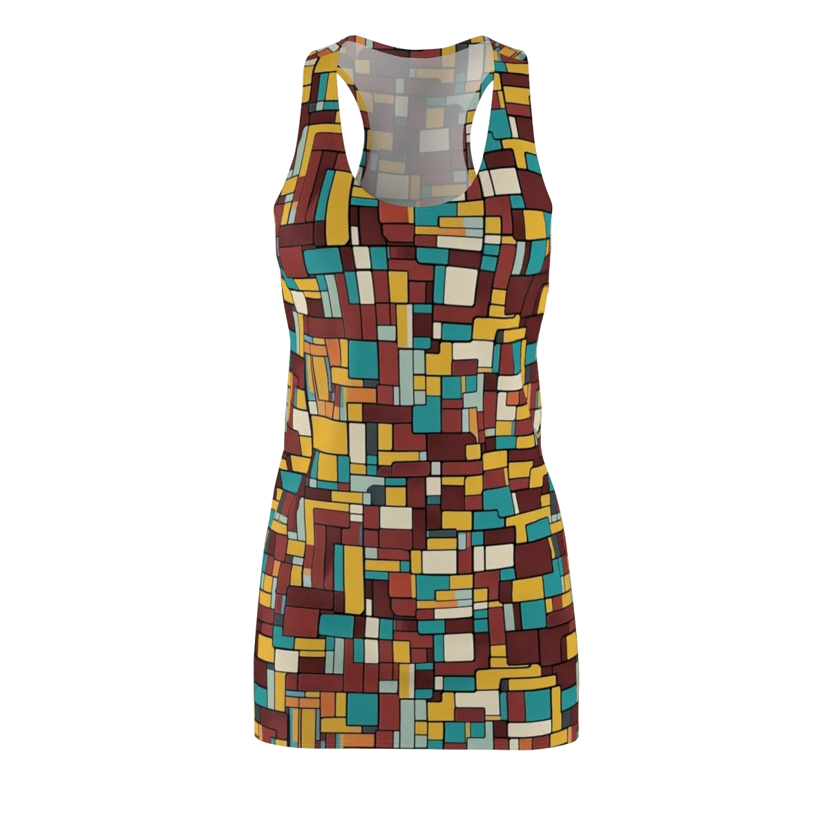Bauhaus Block Party on Racerback Dress — Front