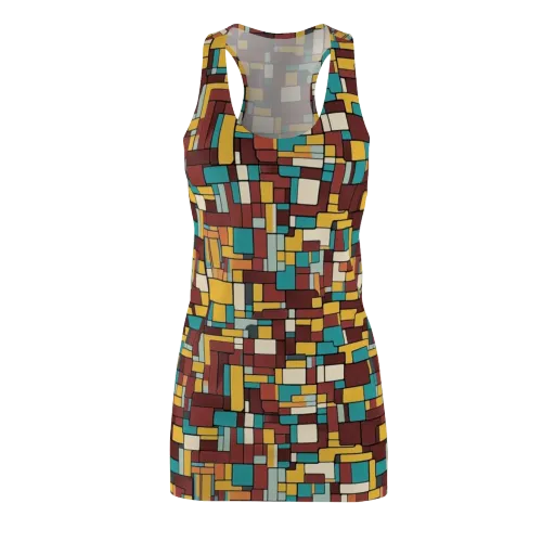 Bauhaus Block Party on a Racerback Dress