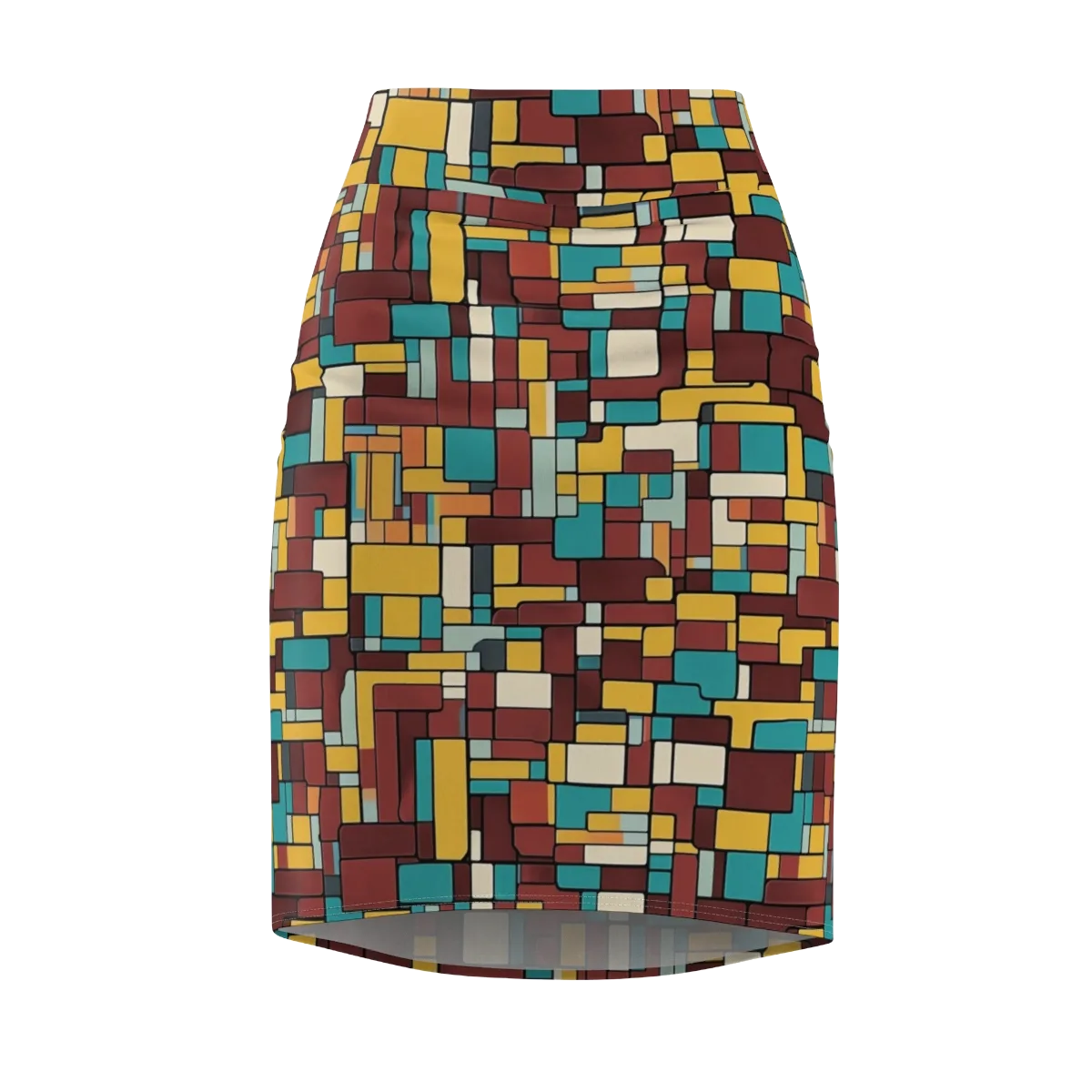 Bauhaus Block Party on Pencil Skirt — Front