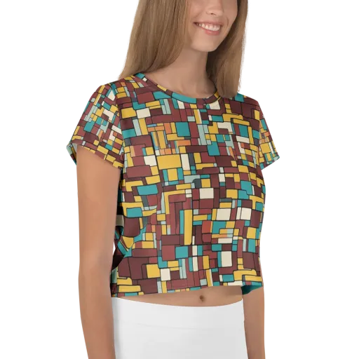 Bauhaus Block Party on a Crop Tee