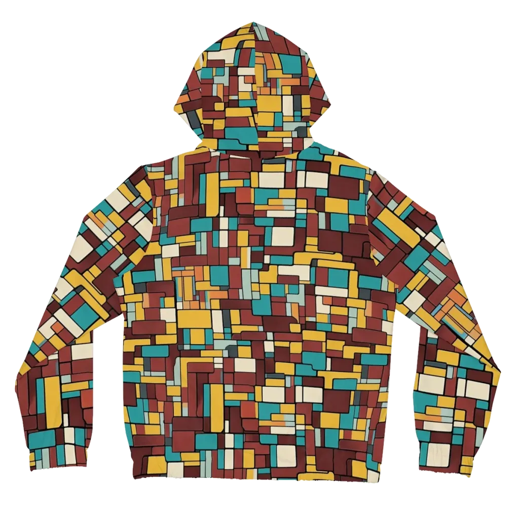 Bauhaus Block Party on Women's Full-Zip Hoodie — Back