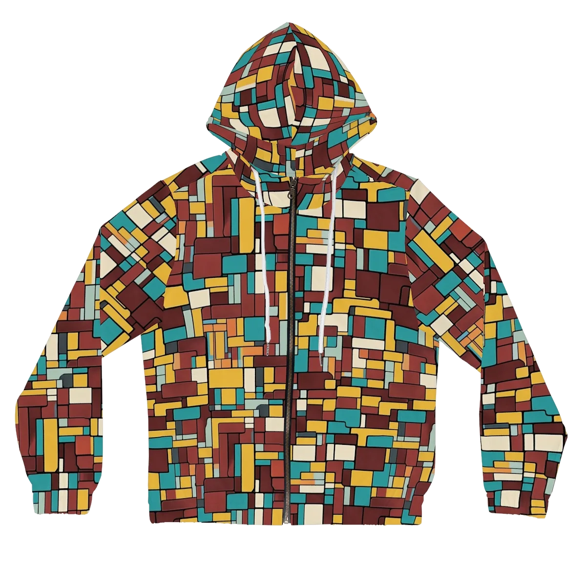 Bauhaus Block Party on Women's Full-Zip Hoodie — Front