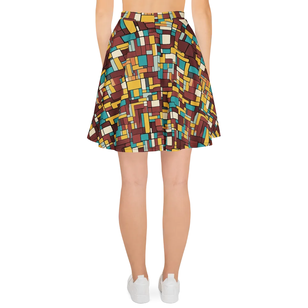Bauhaus Block Party on Skater Skirt — Back