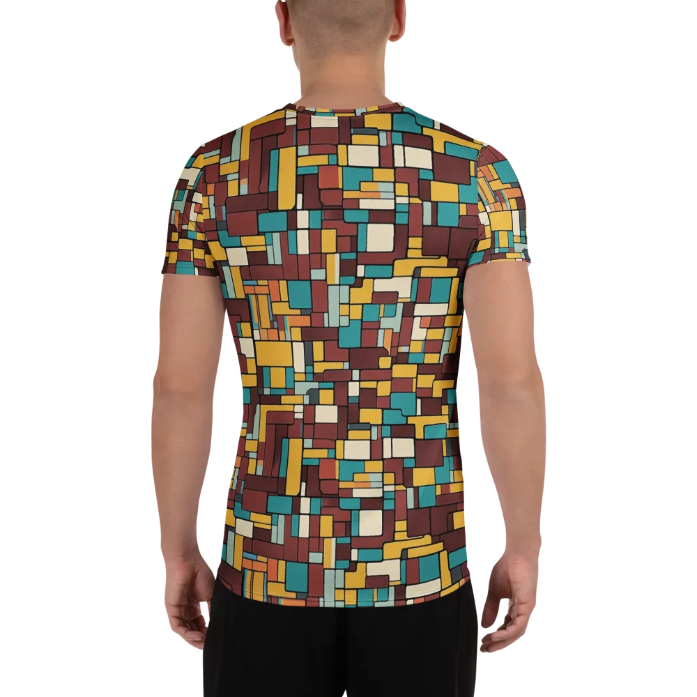 Bauhaus Block Party on Men's Athletic T-Shirt — Back
