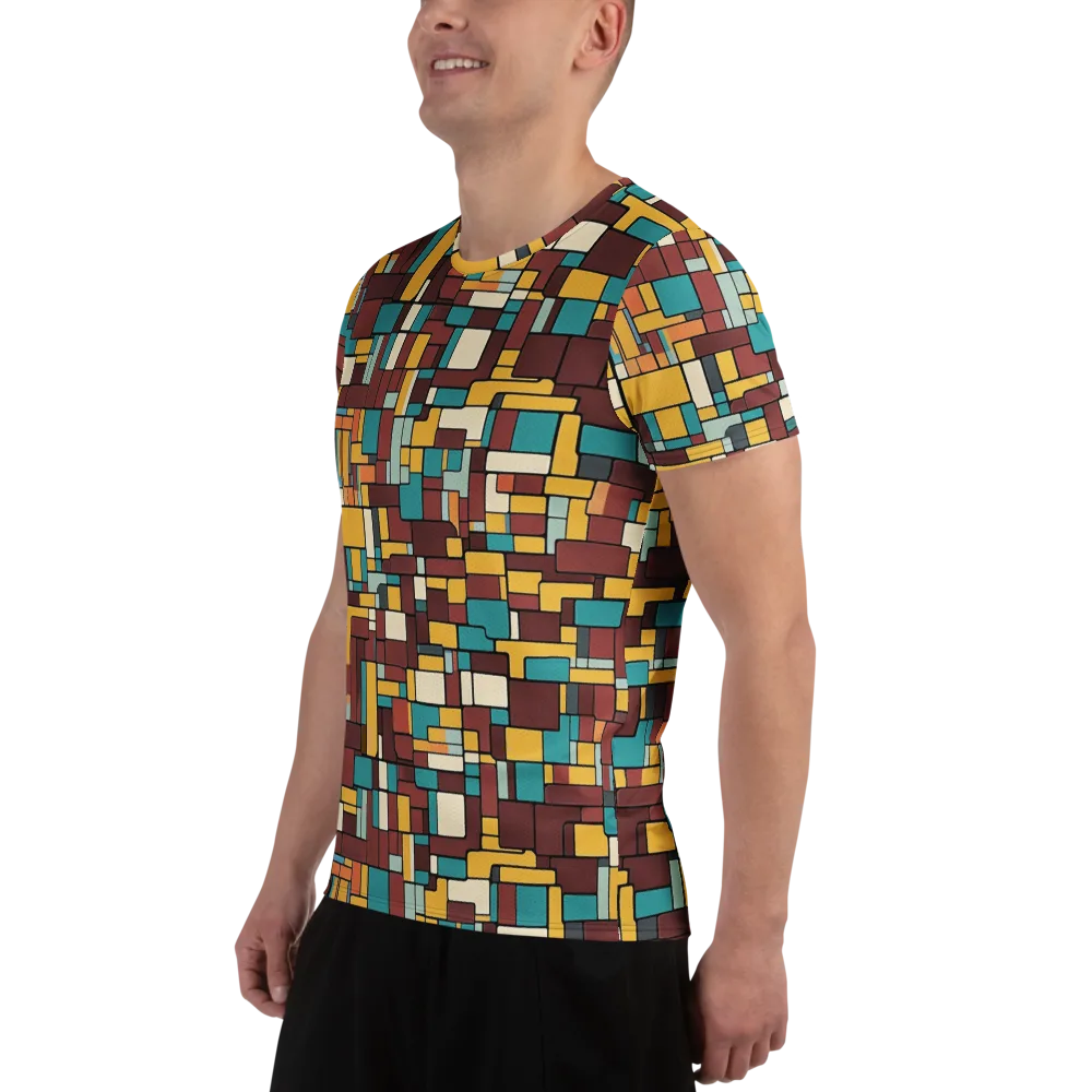 Bauhaus Block Party on Men's Athletic T-Shirt — Left