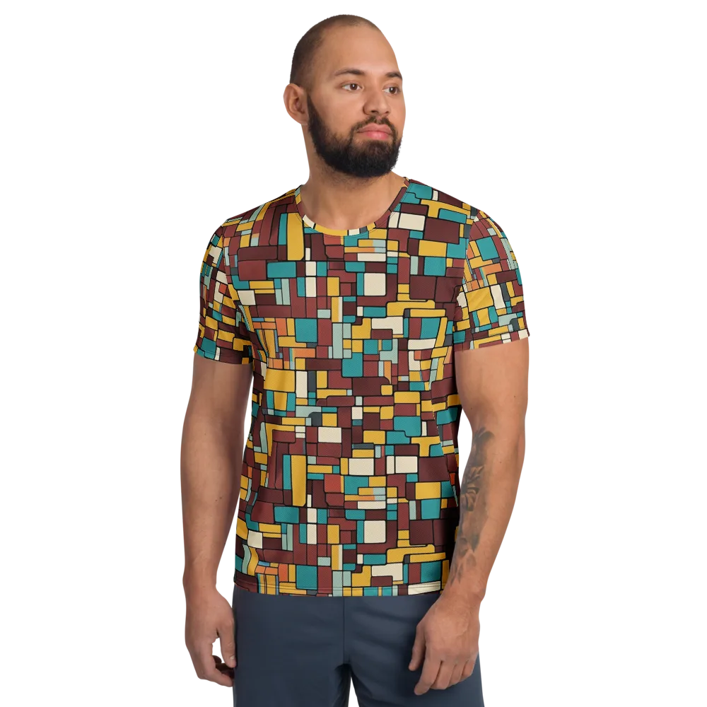 Bauhaus Block Party on Men's Athletic T-Shirt — Front