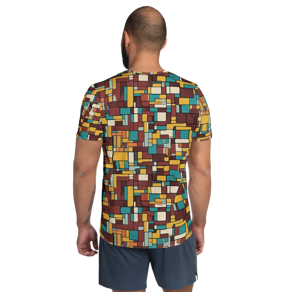 Bauhaus Block Party on Men's Athletic T-Shirt — Back