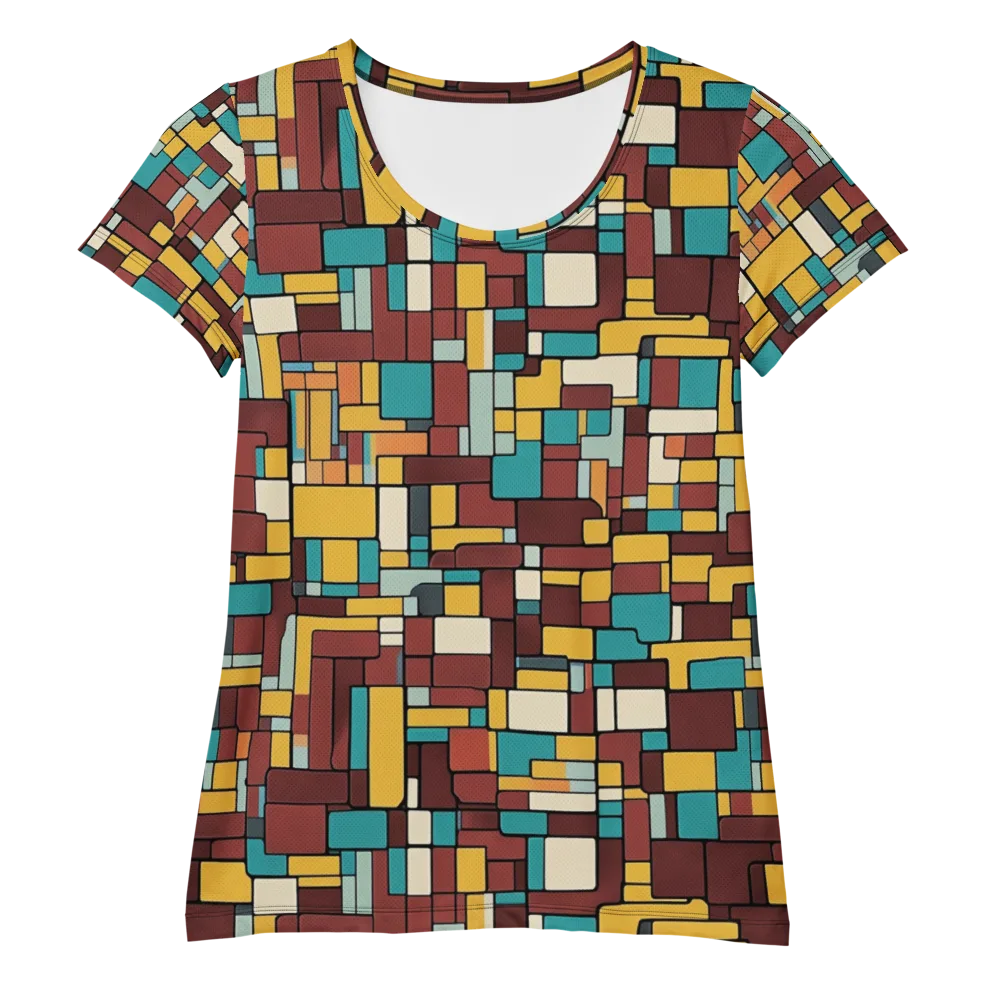 Bauhaus Block Party on Women's Athletic T-Shirt — Front