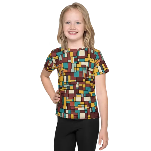 Bauhaus Block Party on a Kids Crew Neck T-Shirt