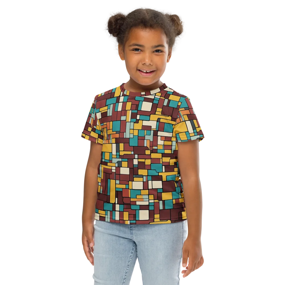 Bauhaus Block Party on Kids Crew Neck T-Shirt — Front
