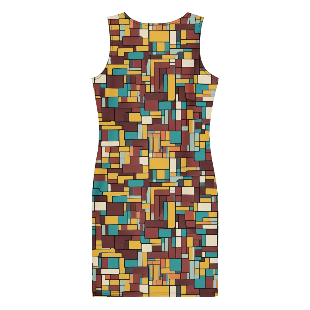 Bauhaus Block Party on Bodycon Dress — Back